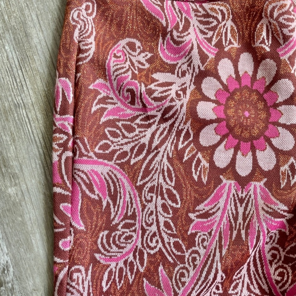 Anthropologie Maeve Metallic Paisley Floral Pants (Size 2) - Picture 7 of 14